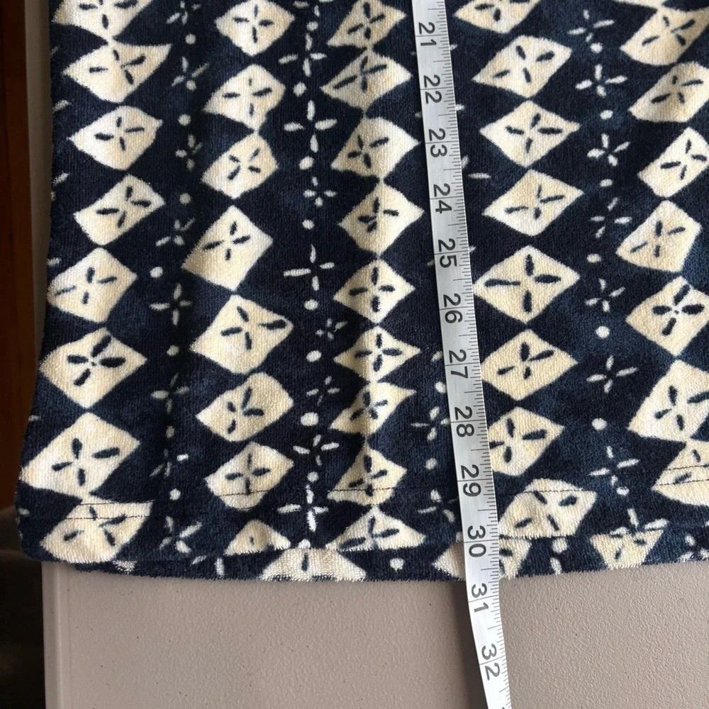 NWT J Crew polo oarsman navy terry cloth deco vacation poolside retro XXL - Picture 8 of 9